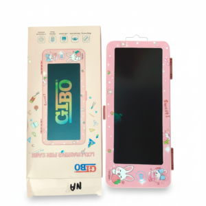 cute lcd writing tablet with pen case – reusable drawing & learning pad for kids & youth