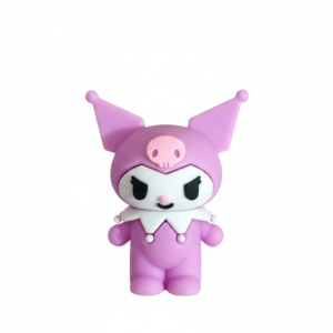 sanrio kuromi pink character eraser – cute collectible stationery with display box