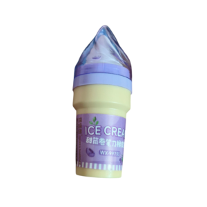 cute ice cream cone eraser – pastel purple & cream | smooth clean erasing for kids & students